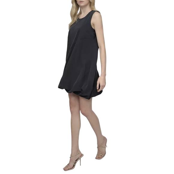 NWT DKNY Scoop-Neck Sleeveless Bubble-Hem Cocktail Dress Black Size 10 - Picture 5 of 6